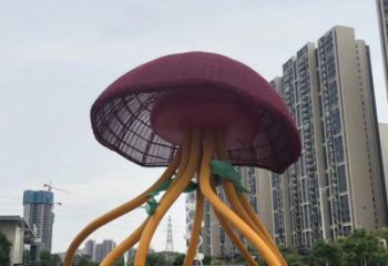 商丘城市点缀之美——不锈钢蘑菇雕塑
