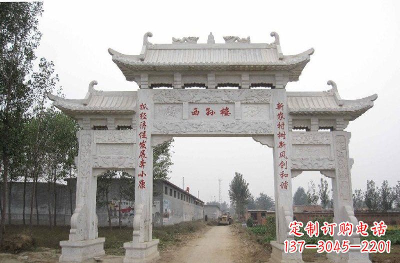 商丘古老的牌坊石雕——传承文化的象征