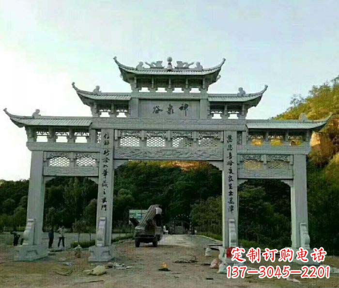 商丘村口石雕牌楼千百年文化瑰宝