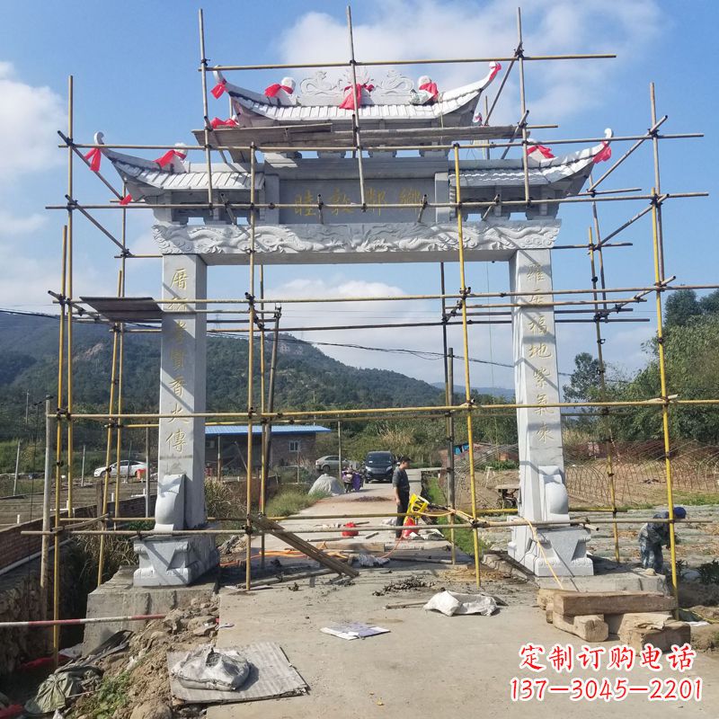 商丘村庄石牌坊雕塑传承民间文化