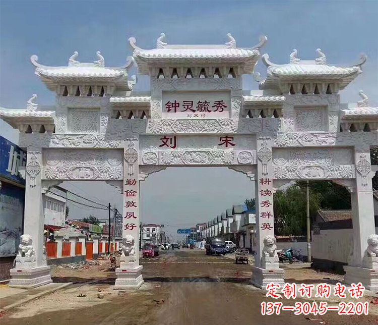 商丘村庄牌坊石雕——精美绝伦
