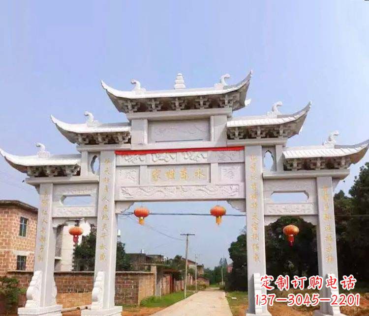 商丘传承村庄牌坊石雕文化