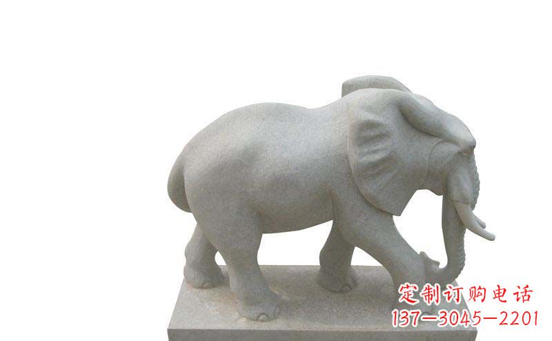 商丘大象雕塑大理石大象公园的精美艺术