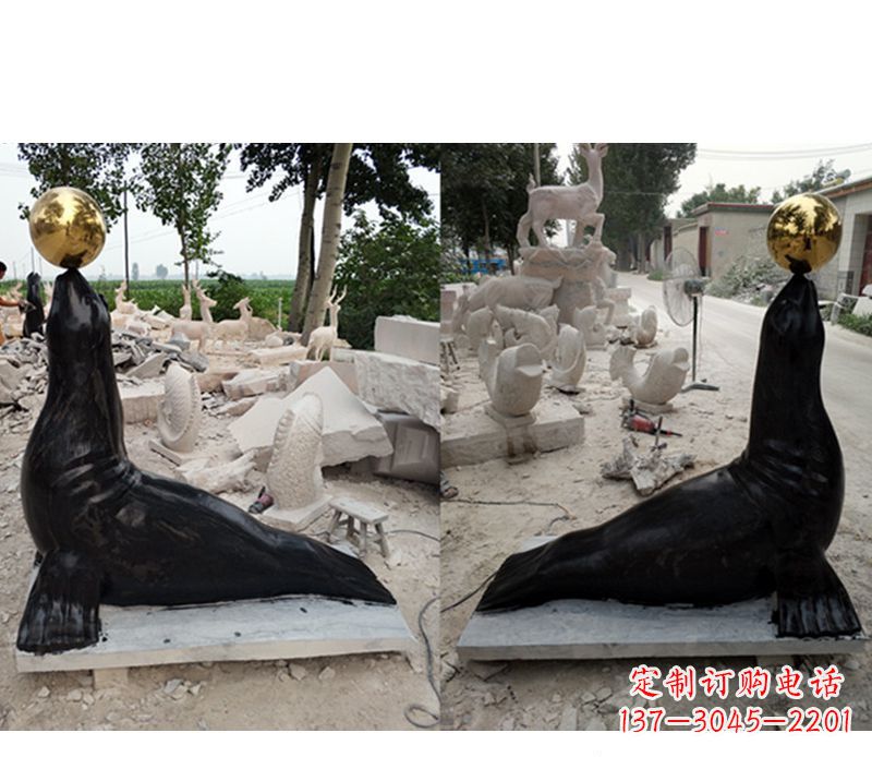 商丘大理石海豹雕塑