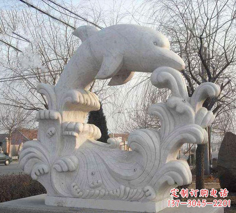 商丘海豚浪花大理石雕塑