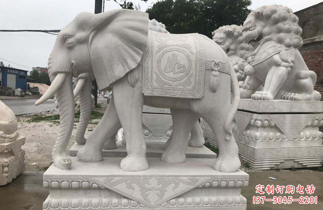 商丘大理石大象雕塑