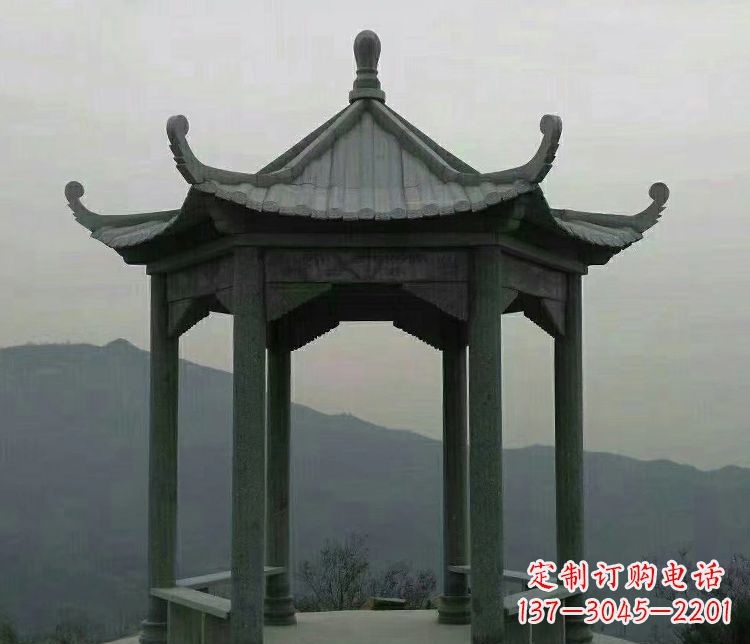 商丘考究工艺,奢华大理石六角凉亭雕塑