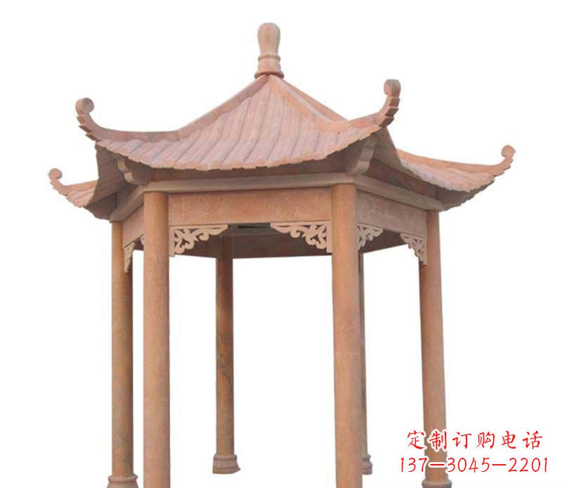 商丘大理石六角凉亭雕塑