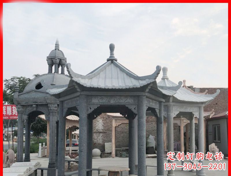 商丘六角凉亭石雕