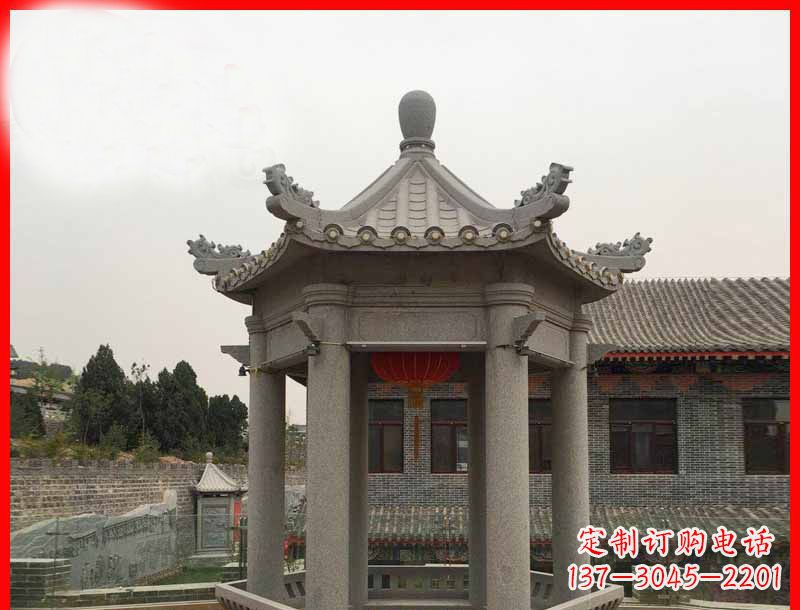 商丘大理石六角凉亭石雕