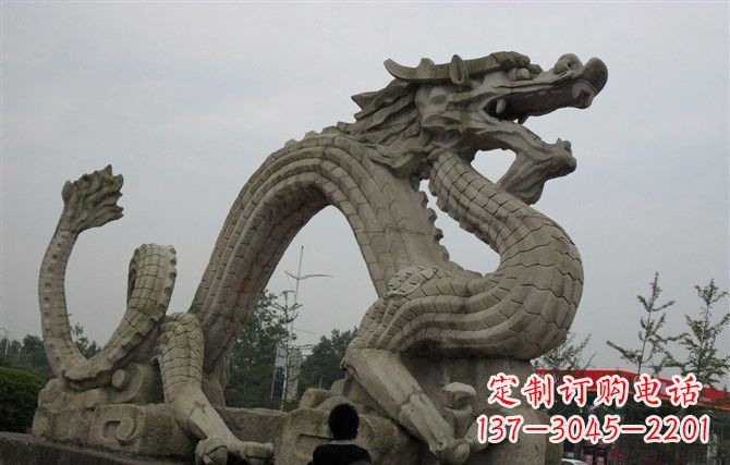 商丘大理石龙雕塑,象征着力量与尊贵