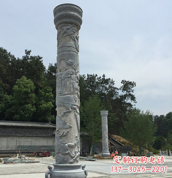 商丘大理石龙柱雕塑
