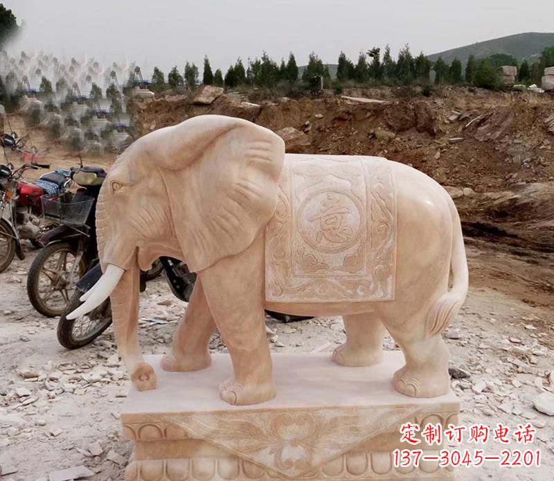 商丘优雅大象大理石雕塑