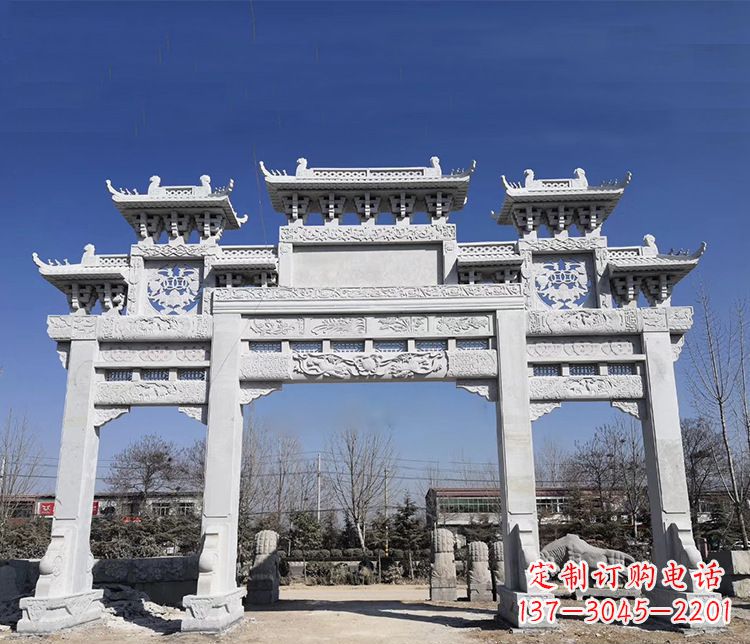 商丘特色大理石牌坊石雕