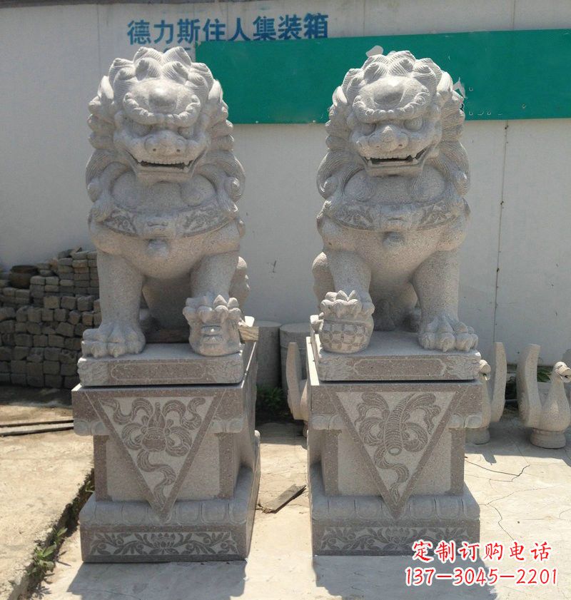 商丘精致大理石狮子雕塑