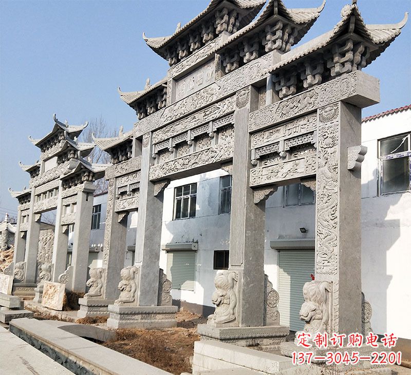 商丘大理石石雕牌坊雕刻