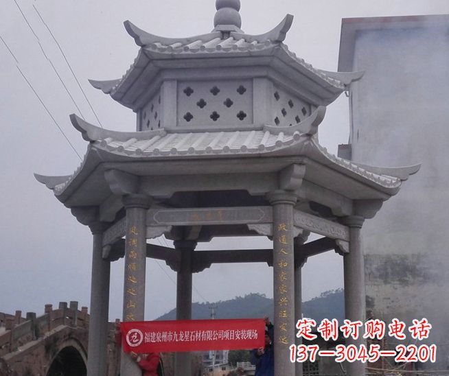 商丘大理石双层石雕凉亭——独特的艺术结晶