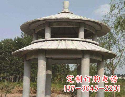 商丘大理石双层圆顶凉亭石雕