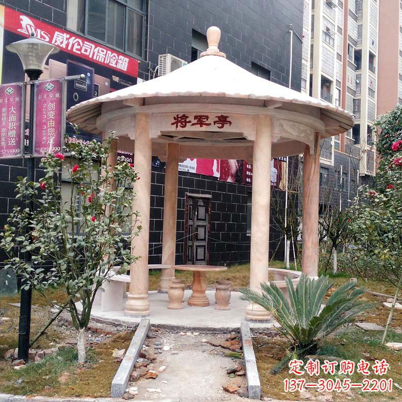 商丘精美大理石凉亭雕塑