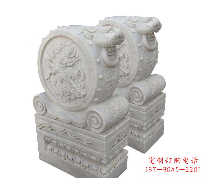商丘大理石狮子头门墩雕塑