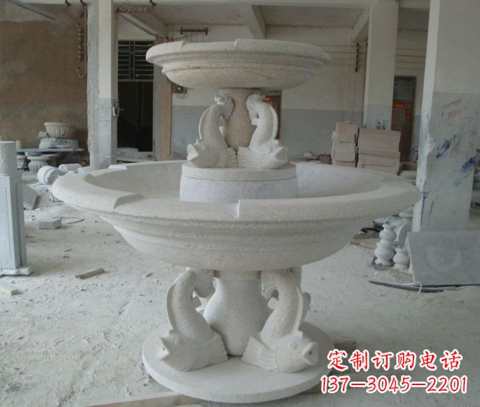商丘高端大理石双层喷泉雕塑