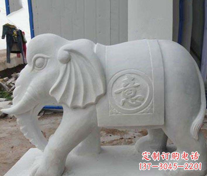 商丘传承财富祝福，大理石招财大象雕塑