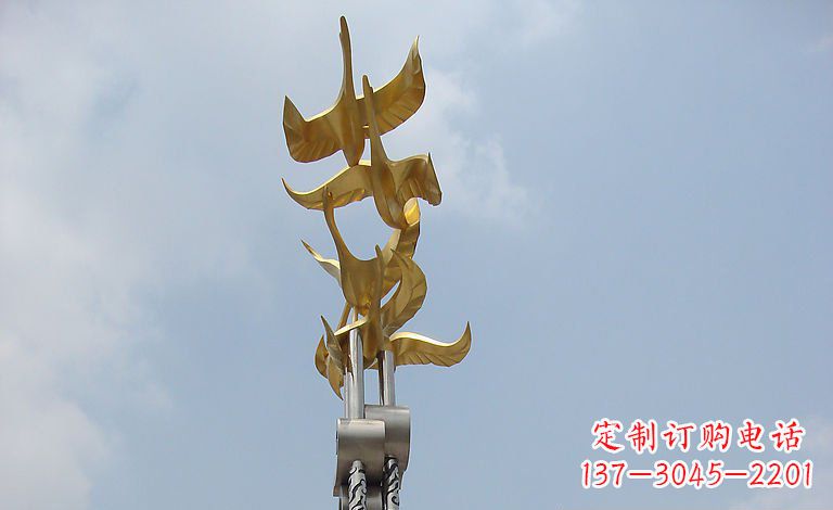 商丘大雁不锈钢梦想雕塑