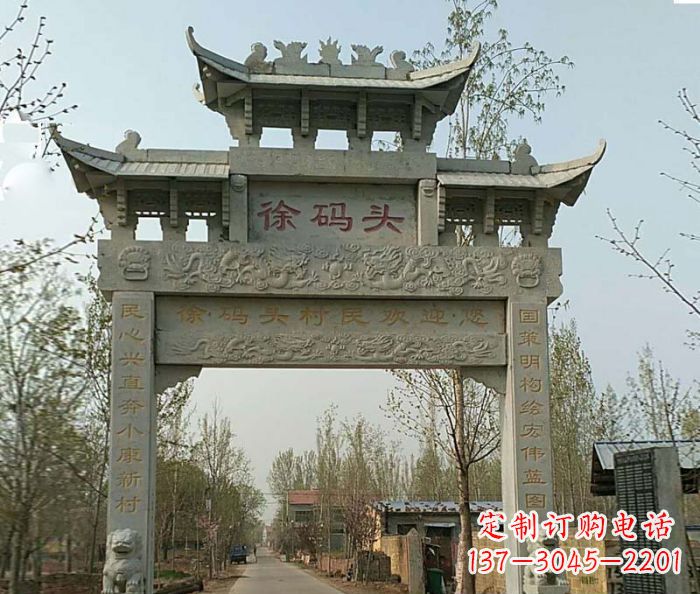 商丘精美纯手工大理石牌坊雕塑