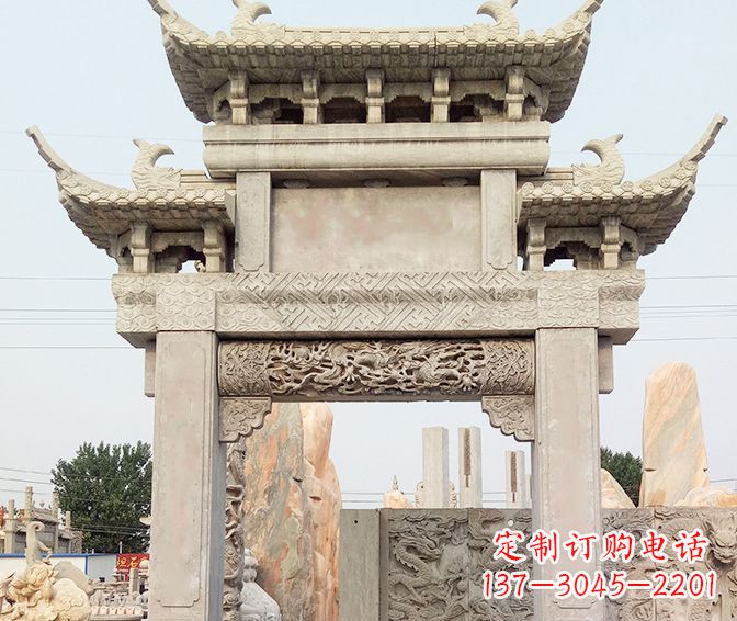 商丘特色大理石牌坊石雕