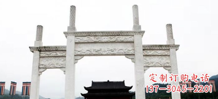 商丘领雕塑-定制道路牌坊雕塑