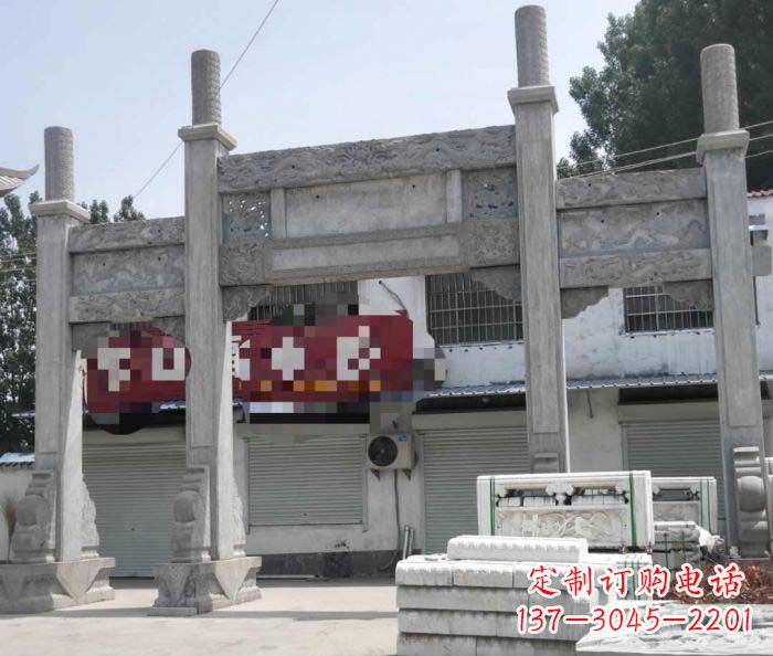 商丘领雕塑 | 专业定制道路大理石牌坊雕塑