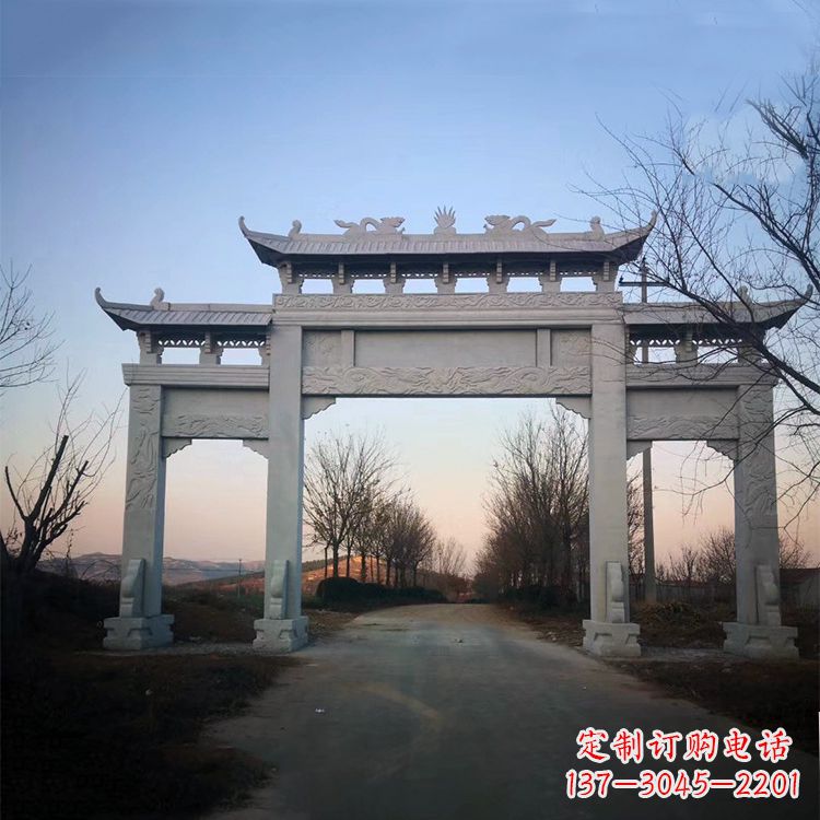 商丘道路三门石牌坊