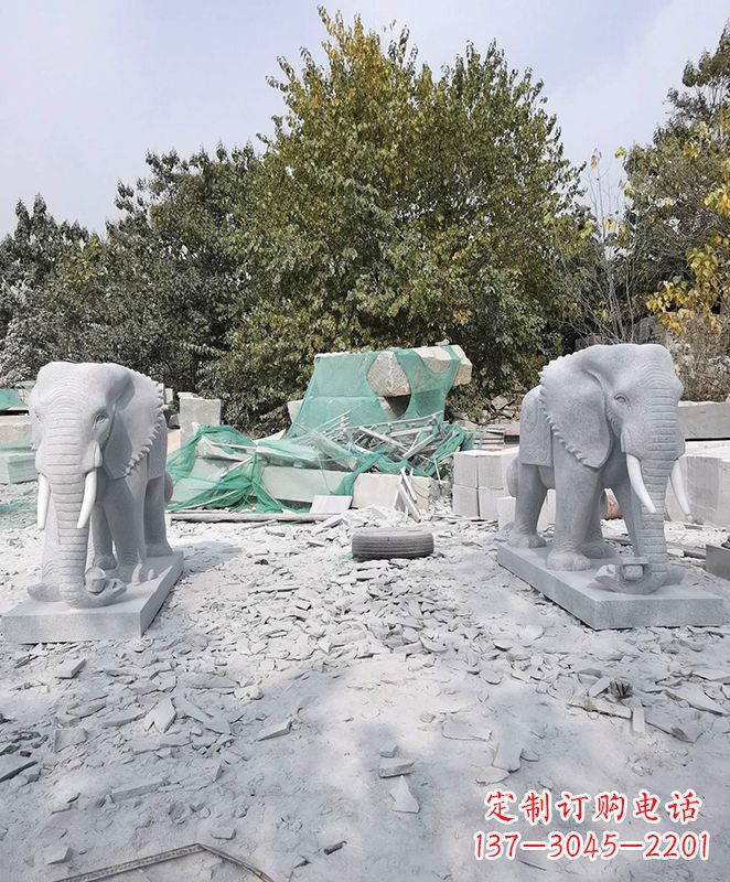 商丘优雅精美大象石雕