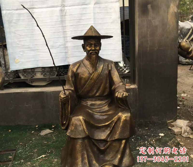 商丘精美手工渔翁铜雕