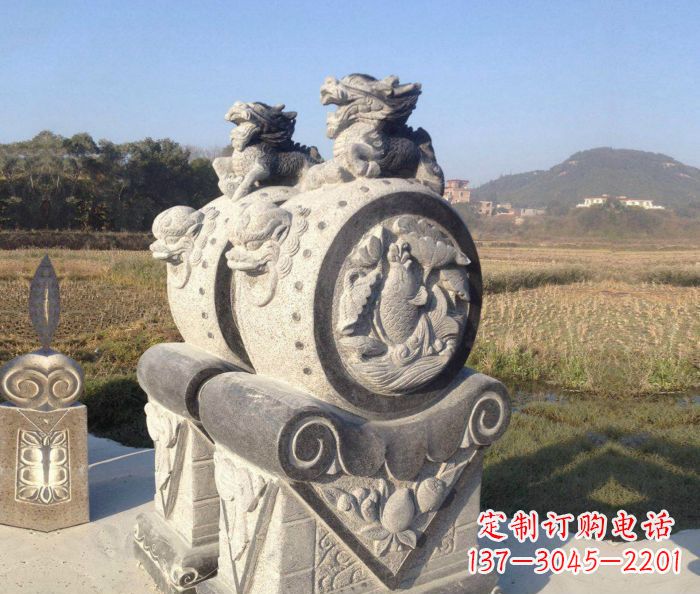 商丘仿古抱鼓石门墩雕塑