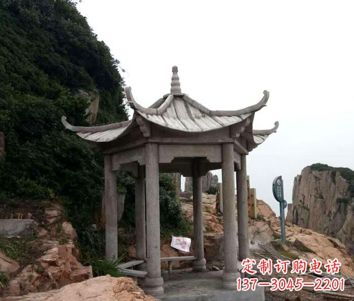 商丘风格独特的仿古凉亭石雕