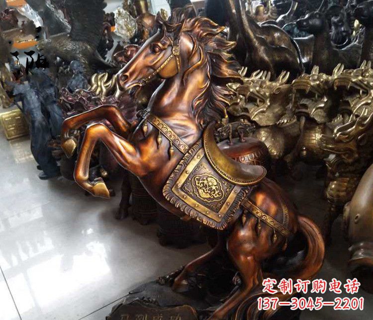商丘仿古马到成功铜雕塑摆件 (2)