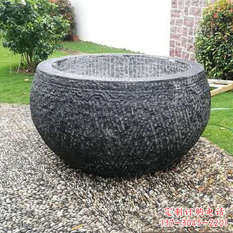 商丘仿古石雕水缸,精雕细琢别具一格