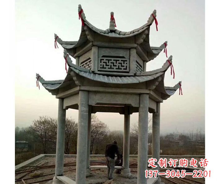 商丘仿古双层石雕凉亭