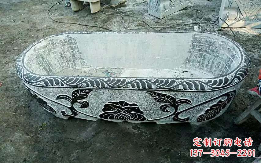 商丘风格独特的仿古石头水缸雕塑