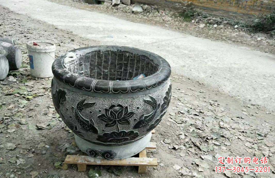 商丘仿古圆形水缸石雕