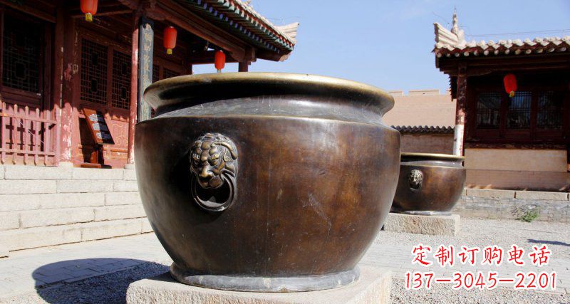 商丘仿古圆形水缸铜雕