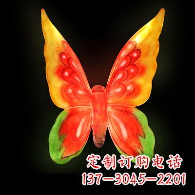 商丘艺术雕塑大号黄色发光蝴蝶