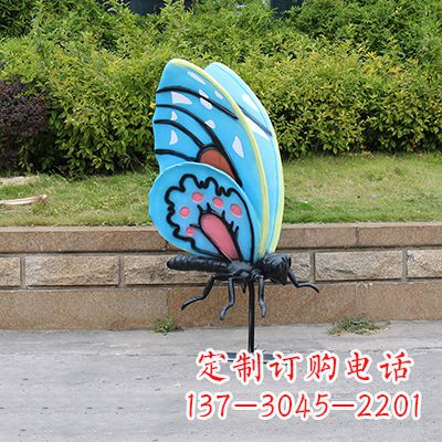 商丘蓝色大号蝴蝶雕塑