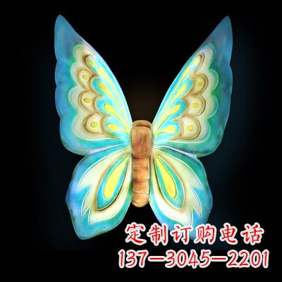 商丘 大号蓝色发光蝴蝶塑像