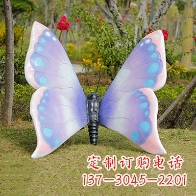 商丘蓝粉色蝴蝶雕塑