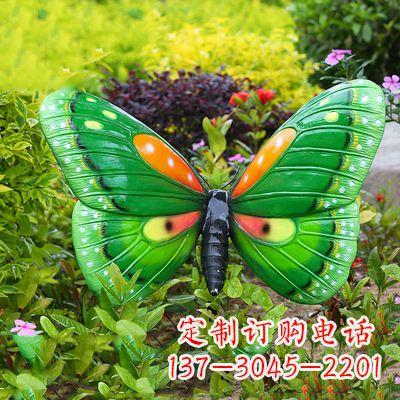 商丘精致魅力的绿色蝴蝶雕塑