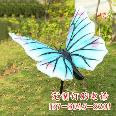 商丘浅蓝白色蝴蝶雕塑