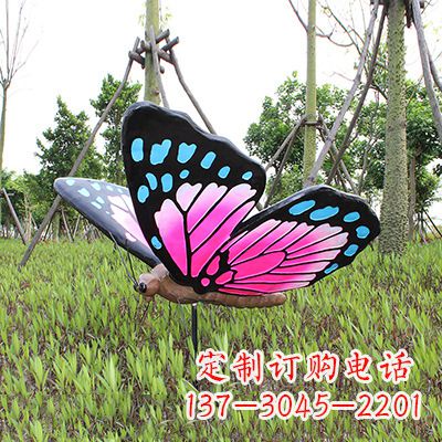 商丘紫蓝黑款蝴蝶雕塑