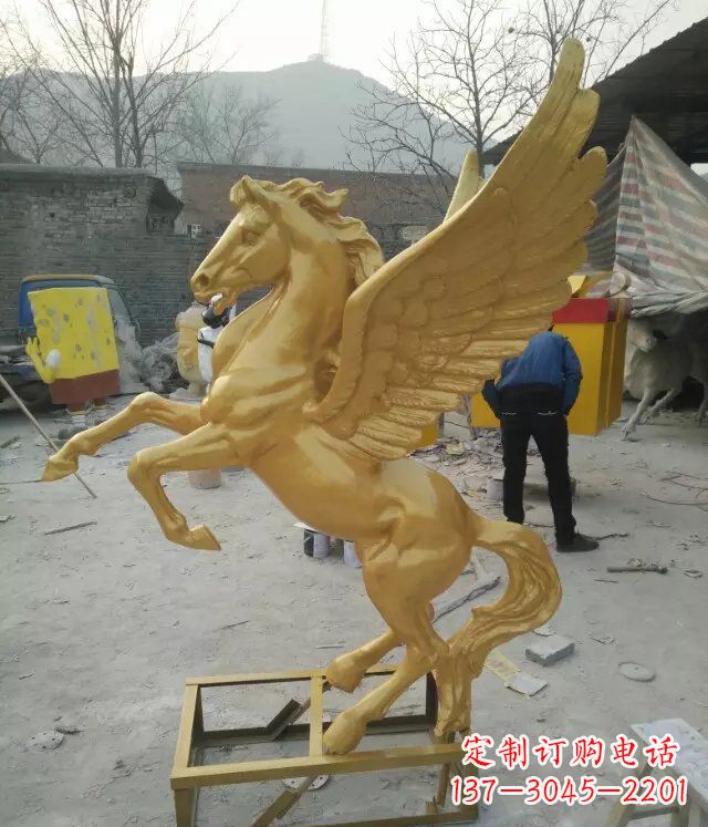 商丘飞马动物铜雕,精美细腻